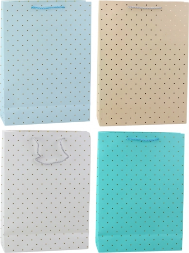 Darčeková taška so zlatými bodkami