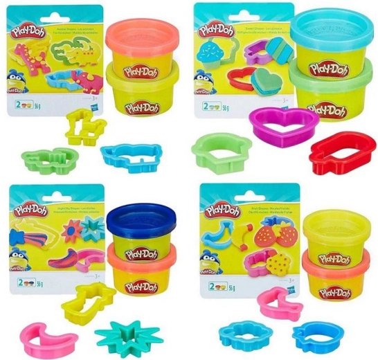 Sada plastelíny 2×56 g s doplnkami, mix druhov