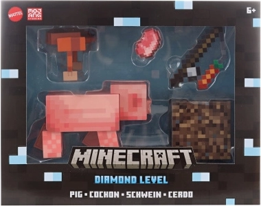 Minecraft Diamond Level Zberateľská Figúrka - Prasa