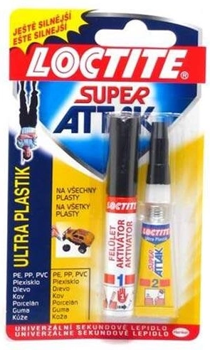 Sekundové lepidlo na plasty s aktivátorom Ultra Plastic 2 g + 4 ml