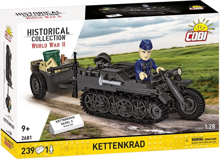 Cobi II WW Sd.Kfz. 2 Kettenkrad s prívesom 1:28 (239 dielikov)