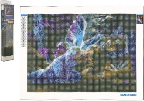 Diamantové maľovanie NORIMPEX – motýlia víla 30 × 40 cm