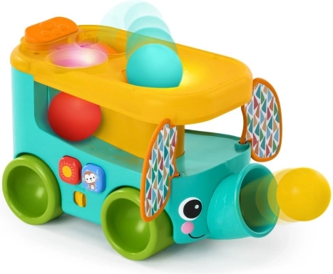 Vkladacie autíčko s loptičkami Pop & Roll Safari Bus od Bright Starts