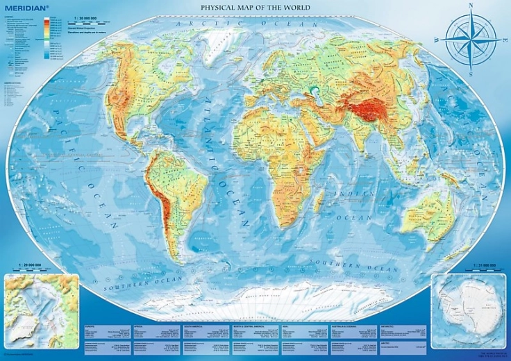 Puzzle 4000 dielikov – veľká fyzická mapa sveta