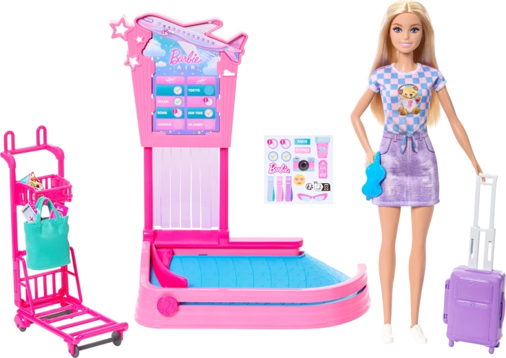 Bábika Barbie „Malibu“ pripravená na cestu