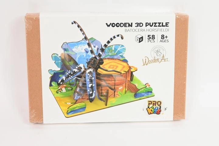 Drevené 3D puzzle chrobák v lese