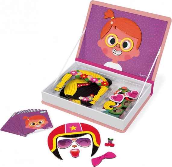 Magnetibook Zábavné tváre pre dievčatá