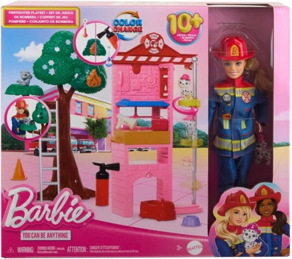 Bábika Barbie Hasička s doplnkami