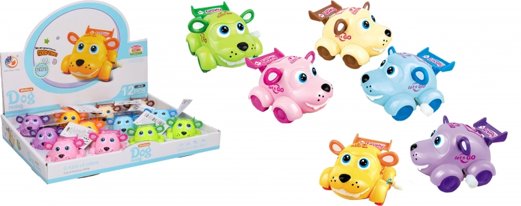 Plastový natahovací pes 8 cm