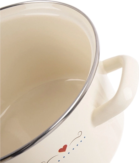 Odolný smalt a nerezový okraj