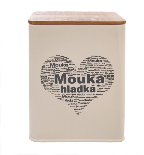 Dóza na hladkú múku s dreveným viečkom Srdce
