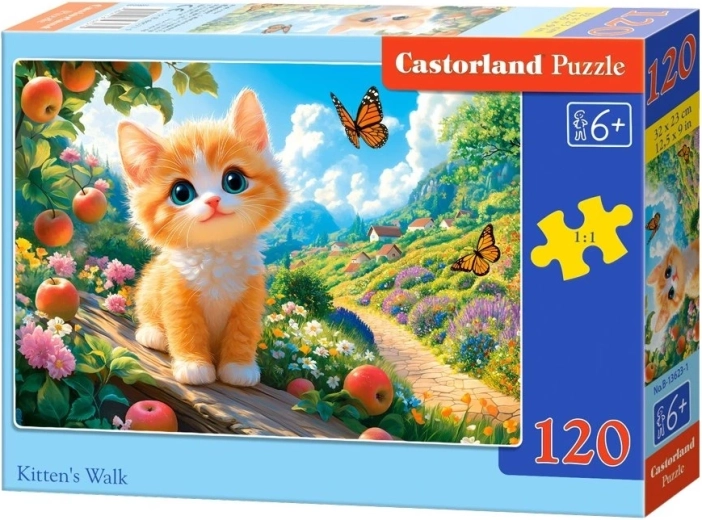 Puzzle Castorland Mačiatko na prechádzke (120 dielikov)
