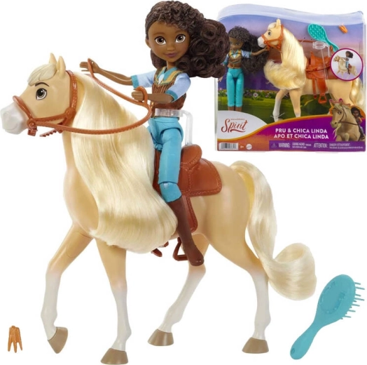 Spirit – Pru a jej kôň Šikula – bábika a mustang set
