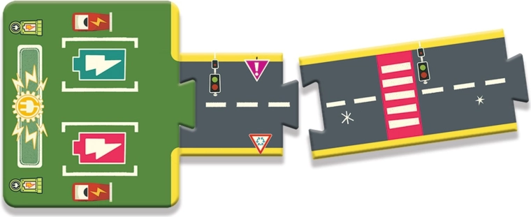 Realistická cesta s dopravnými prvkami