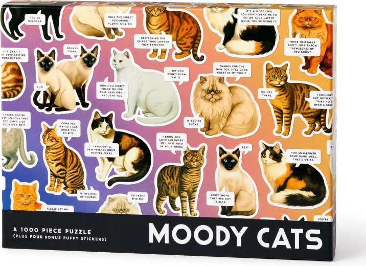 Galison puzzle Náladové mačky 1000 dielikov