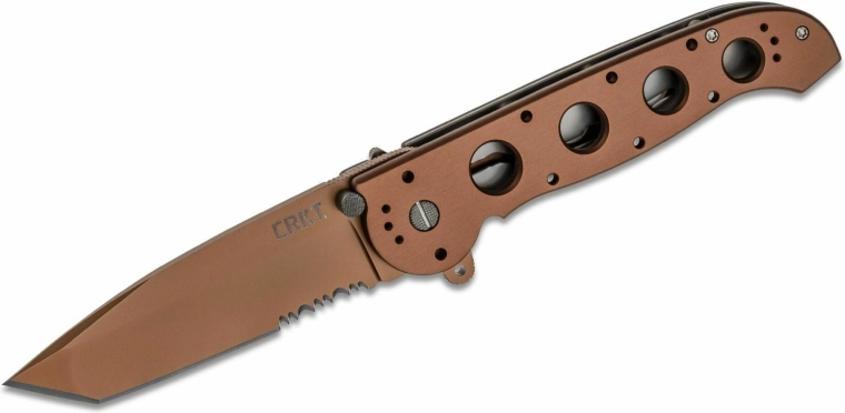 Vreckový nôž CRKT M16-14D Desert Tanto, hnedý eloxovaný hliník