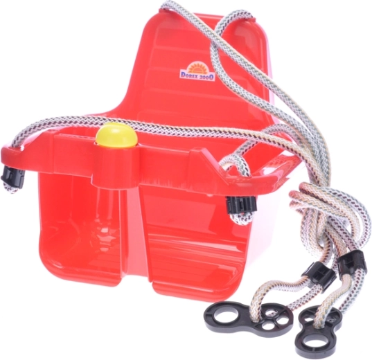 Detská hojdačka s klaksónom – červená