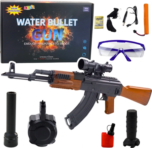 Karabína na vodné guličky s príslušenstvom a ochrannými okuliarmi