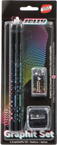 Sada ceruziek, guma a strúhadlo 3 v 1 Jolly Next Gen