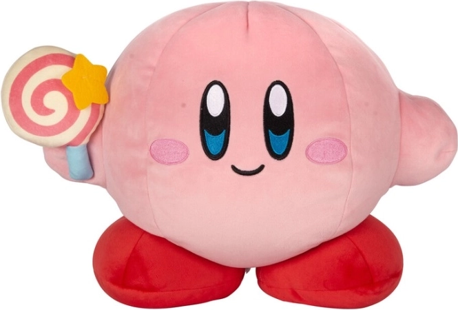 TOMY Mocchi mega plyšák Kirby s lízatkom