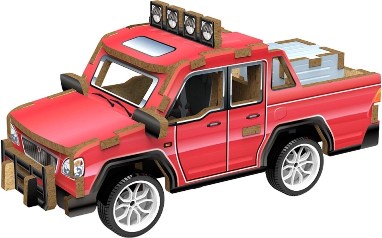 2Kids Toys 3D drevená skladačka pick-up auto