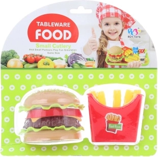 Plastový hamburger a hranolky pre deti