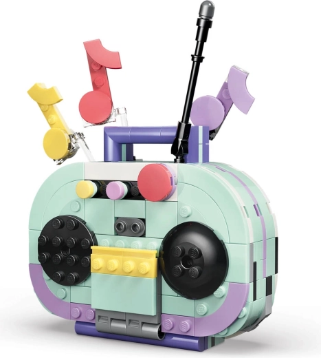 Retro boombox a gramofón
