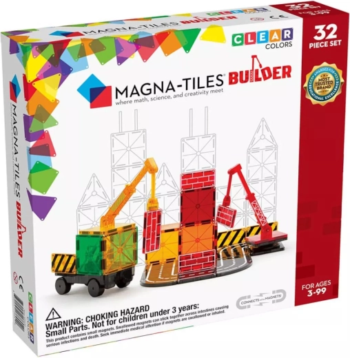 Magna-Tiles magnetická stavebnica Builder (32 dielikov)