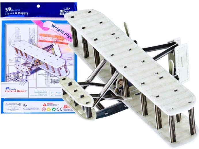3D Puzzle Lietadlo Wright Flyer 51 dielov