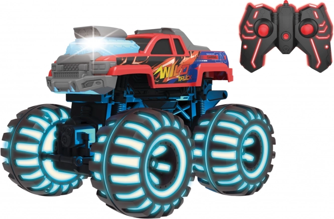 RC auto Wild Truck so svietiacimi kolesami 26,5 cm