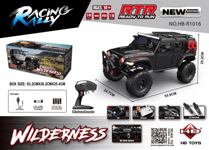 RC auto WILDERNESS RTR 1:10 čierne