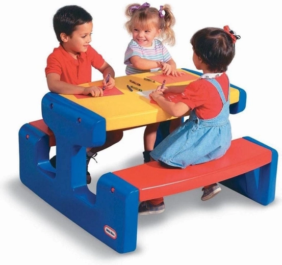 Veľký piknikový stôl pre deti Little Tikes - Primárne farby