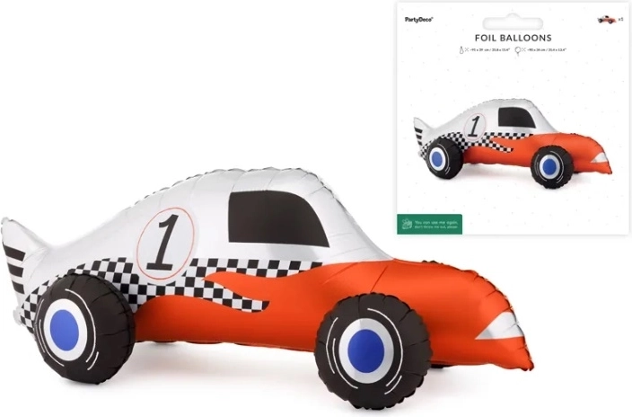 Stojaci fóliový balónik pretekárske auto (mix) 90 × 34 cm