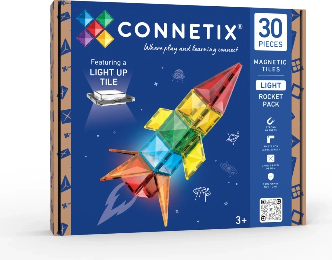 CONNETIX svetelná súprava raketa, 30 dielov