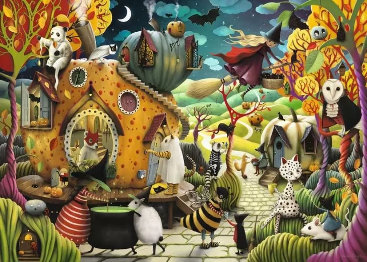 Ravensburger puzzle Šťastný Halloween 1000 dielikov