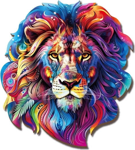 2Kids Toys drevené puzzle lev