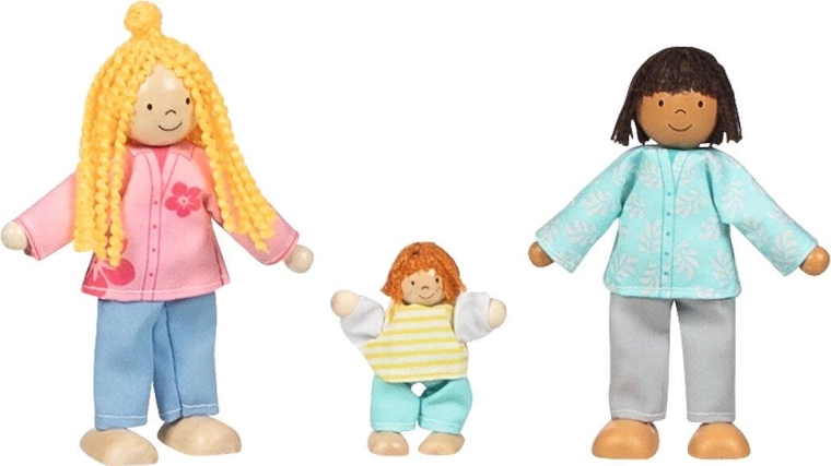 Ohybné drevené figúrky rodiny Goki