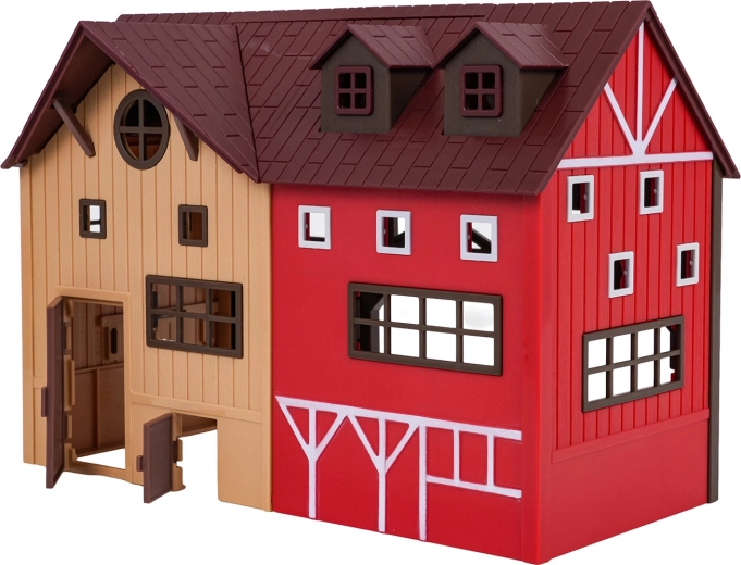 Stodola a ohrady pre skutočnú farmu