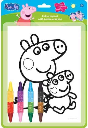 Omaľovánkový set s obojstrannými voskovkami Peppa Pig
