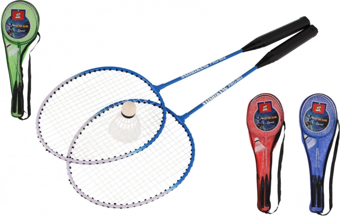 Bedmintonová sada 2 rakety a 1 košík v puzdre, 64 cm