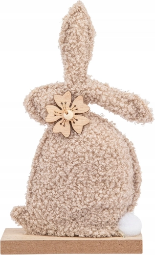 Bouclé dekoratívna figúrka zajačika béžová 22 cm