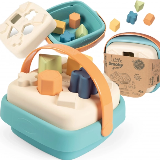 Smoby malý zelený triedič v koši z bioplastu