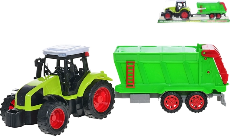 Traktor s vlečkou na zotrvačník 36 cm