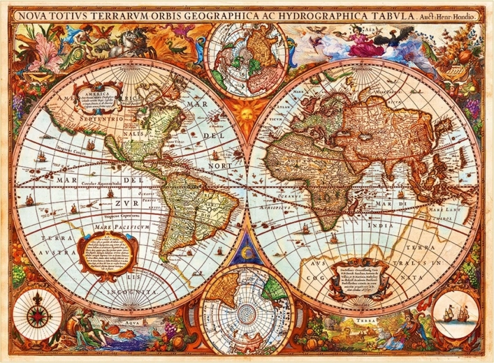 GRAFIKA Puzzle Historická mapa sveta 3000 dielikov