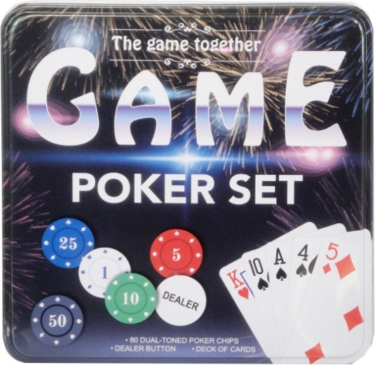 Sada na poker v kovovej krabičke
