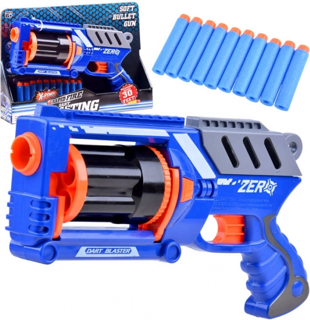 Plastová pištoľ Blaster s 10 penovými nábojmi