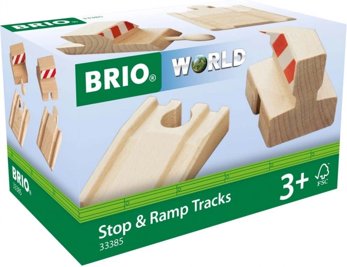 Brio stop & ramp tracks – koncové koľaje a rampy pre drevenú vláčkodráhu