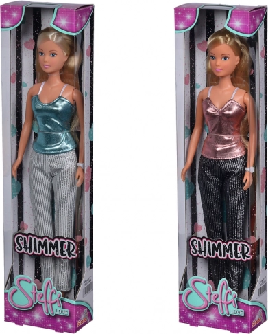 Bábika STEFFI LOVE Shimmer – trblietavý outfit, 2 druhy