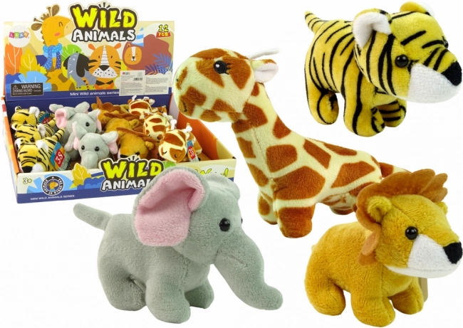 Mini plyšové zvieratká Safari, 4 modely