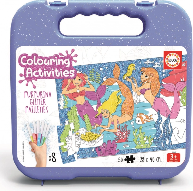 Educa Omaľovánka puzzle Morské panny 50 dielikov